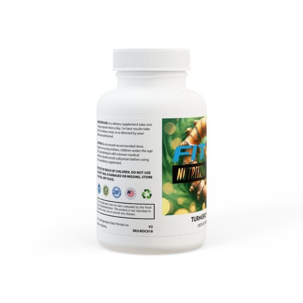 Turmeric with BioPerine® (Black Pepper Fruit Extract) Supplement (60 Capsules) - Image 2