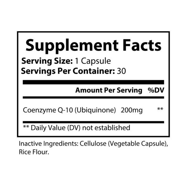 CoQ10 (Ubiquinone) Supplement (30 Capsules) - Image 7
