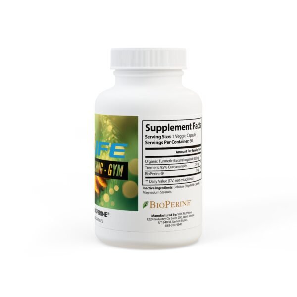 Turmeric with BioPerine® (Black Pepper Fruit Extract) Supplement (60 Capsules) - Image 3